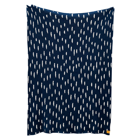 The Dash Throw Blanket | Navy | Egyptian Cotton