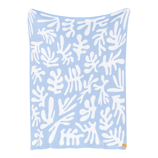 The Matisse Throw Blanket | Blue | Egyptian Cotton