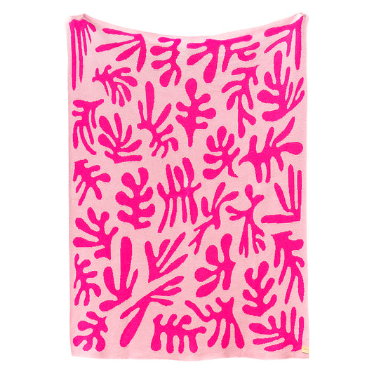 The Matisse Throw Blanket | Fuchsia | Egyptian Cotton
