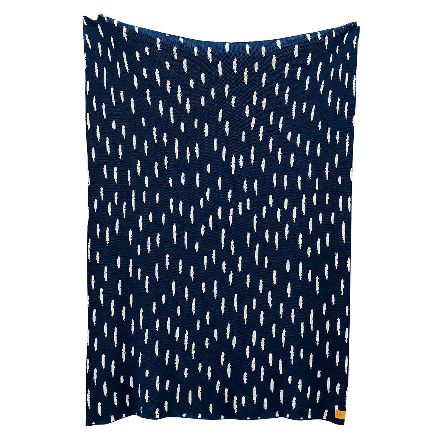 Navy blue and online white throw