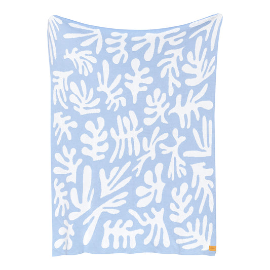 The Matisse Throw Blanket | Blue | Egyptian Cotton