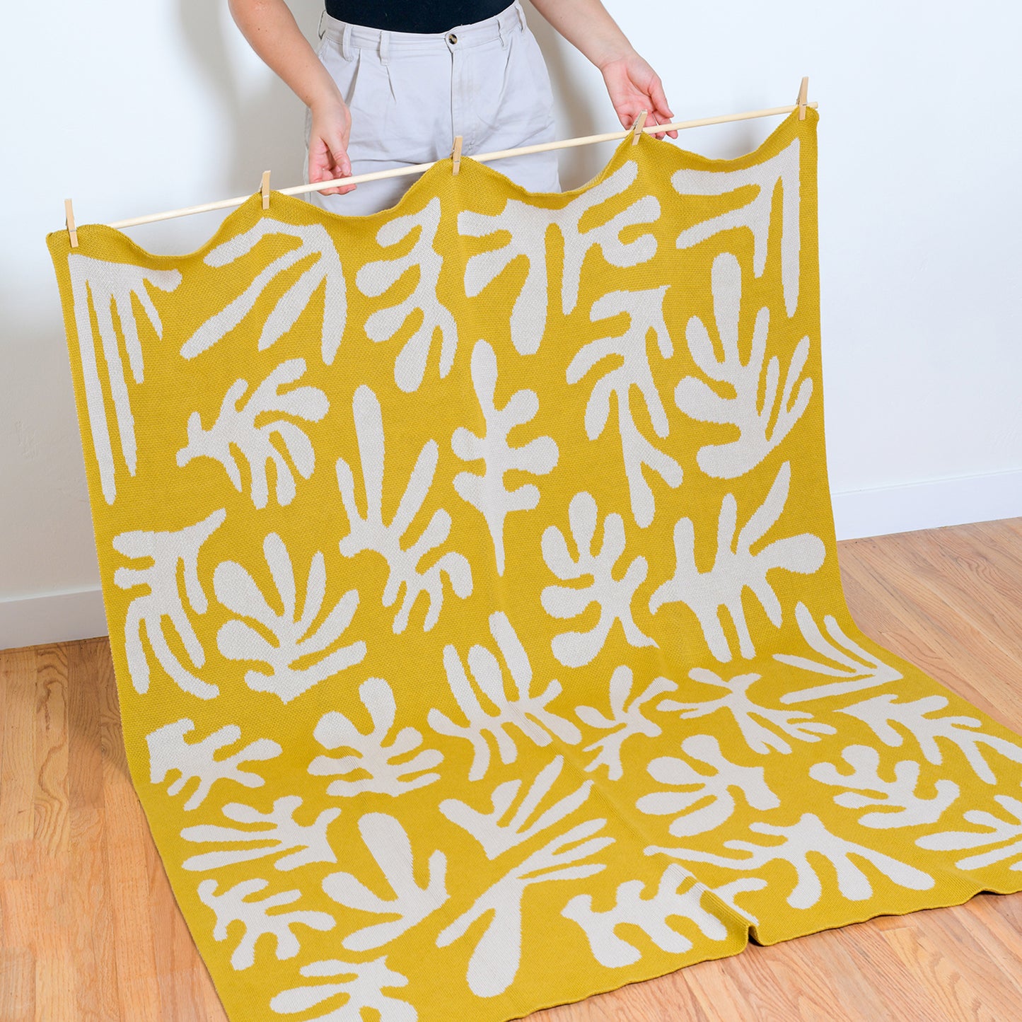 The Matisse Throw Blanket | Yellow | Egyptian Cotton